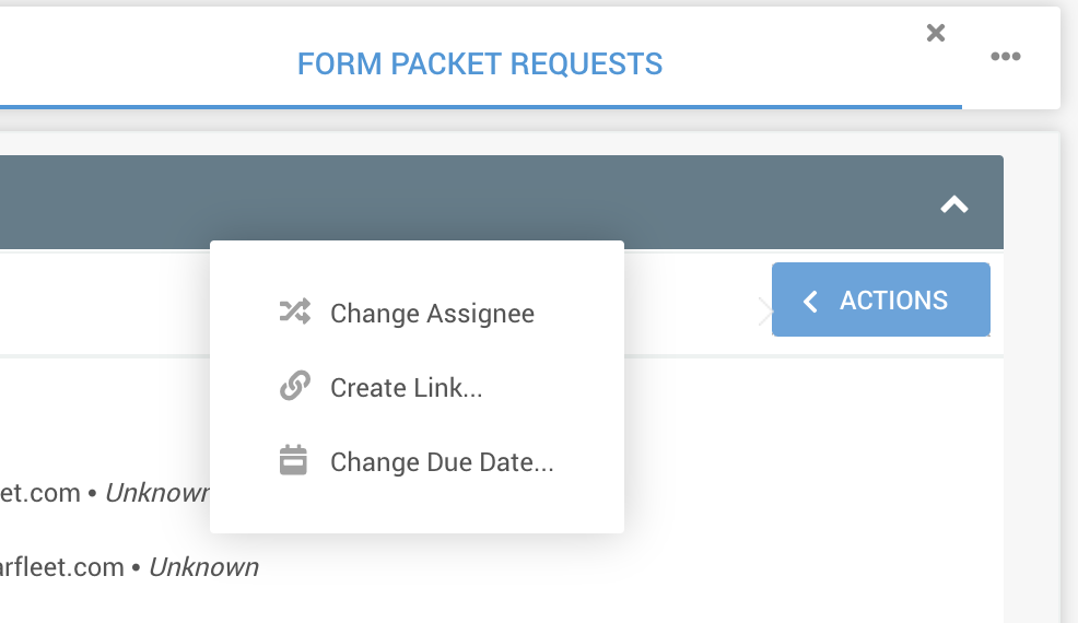 Recruiting Links Sent from the Actions Button in DriverHub