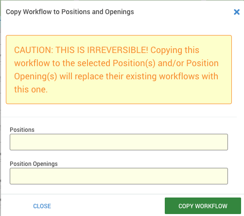 Workflow caution
