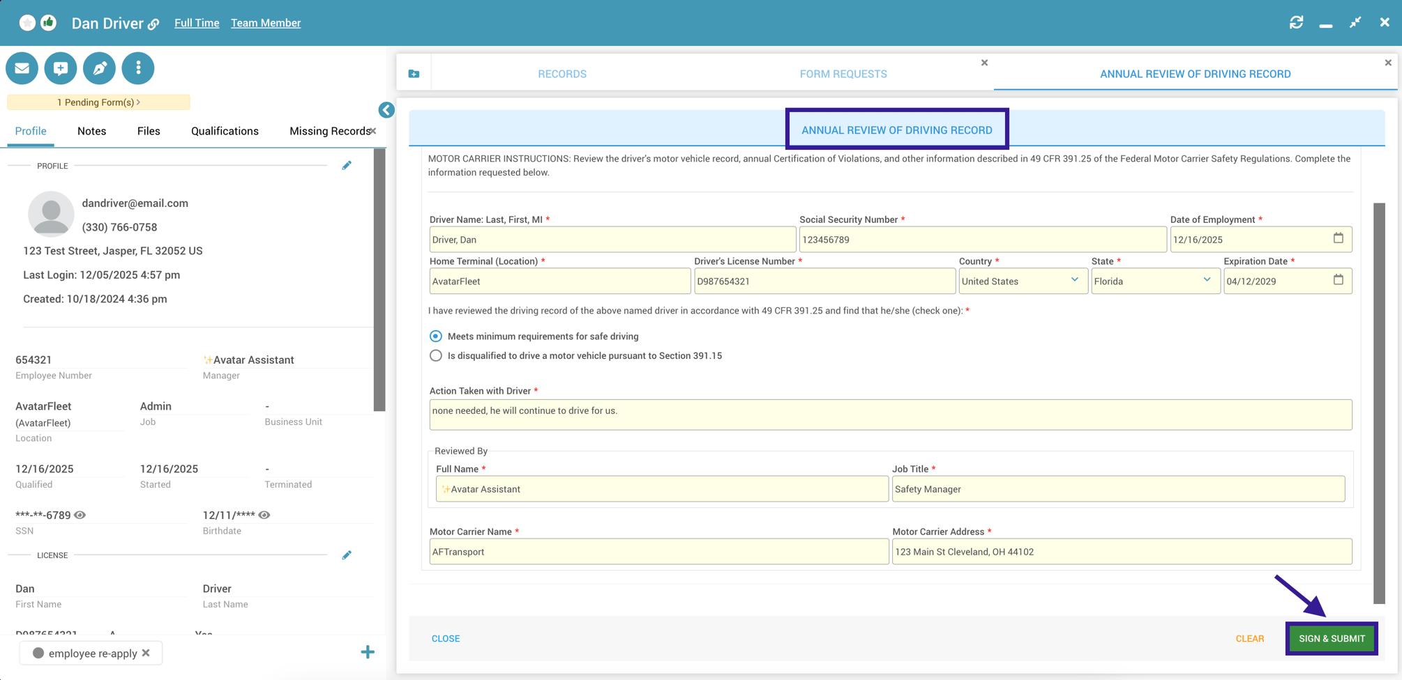 How to Complete an Annual Review of Driving Record