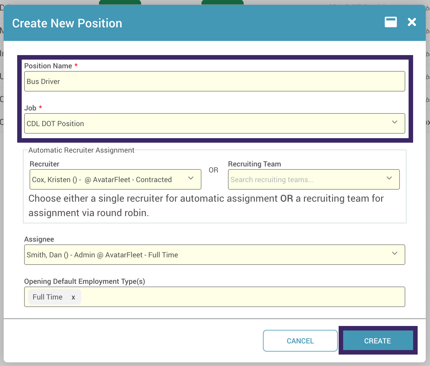 Positions and Openings